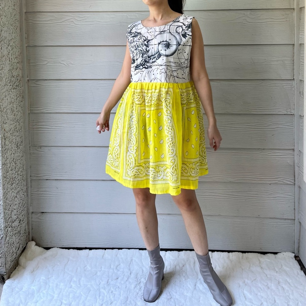 Vintage Fabric | Handmade Myth The Astrological Star Signs Dress SKU 08171 - Picture 12 of 14